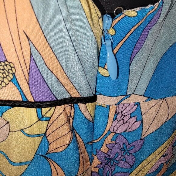 Corey Lynn Calter CLC Anthropologie Silk Floral Dress Size 10 - Picture 4 of 7